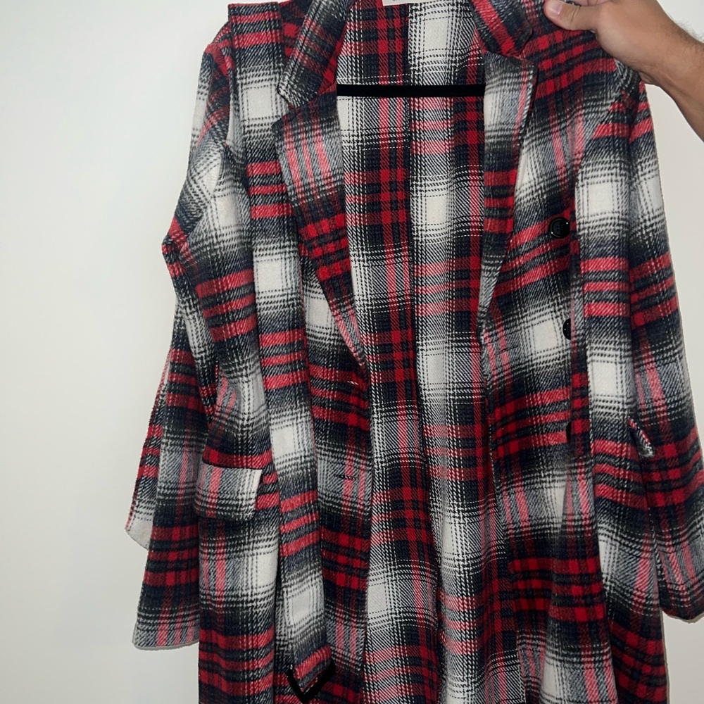 Plaid Women's Jacket - Red and Black